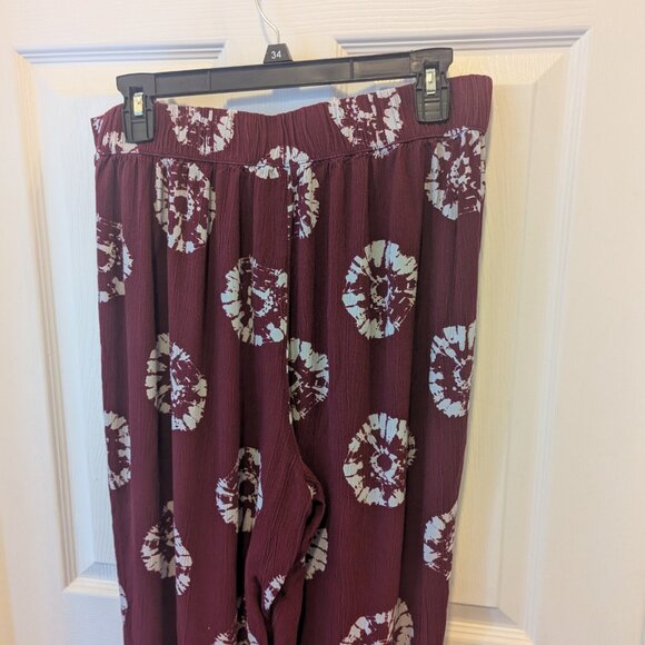 Wonderly red and white tie dye pants - L - Picture 5 of 6